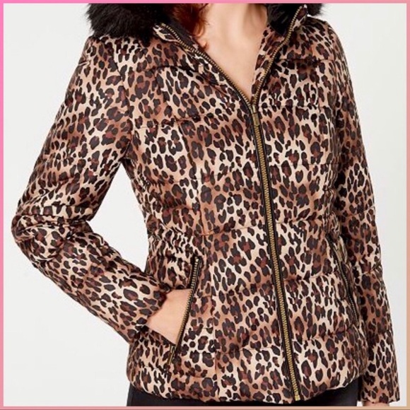 Celebrity pink animal print puffer jacket xl - Picture 7 of 7